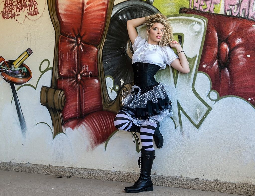 model in boots